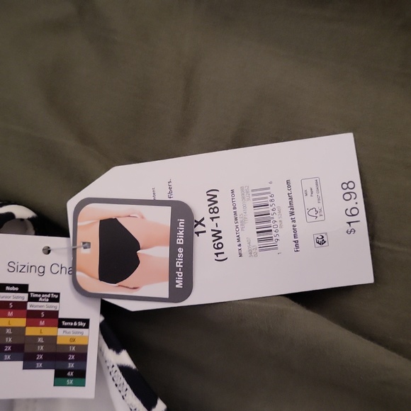 Brand new 1xl mid rise bikini bottom animal print - Picture 2 of 5